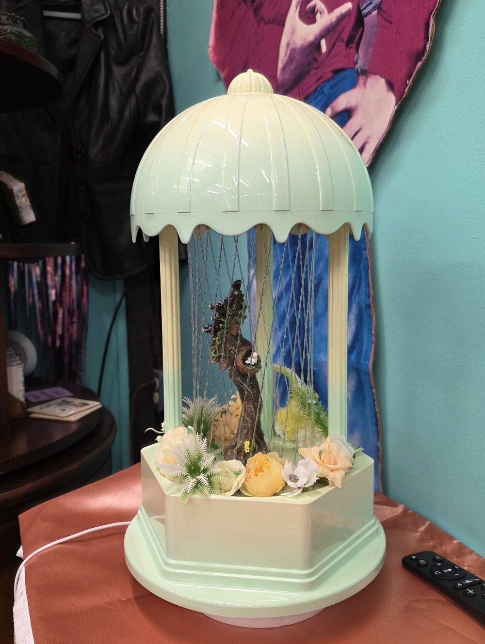 Oil Rain Motion Lamp Mother Tree Birdy - Picture 10 of 17